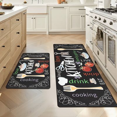 Anti-Fatigue Waterproof Kitchen Mat, Set of 2