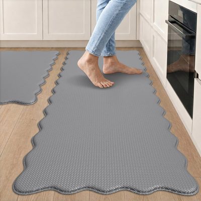 Scalloped Edge Anti-Fatigue Kitchen Mats