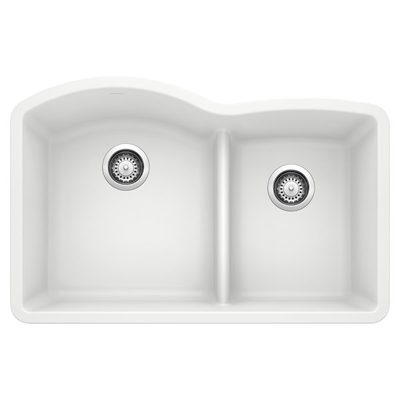 BLANCO Diamond Silgranit 32" 60/40 Double Bowl Undermount Sink