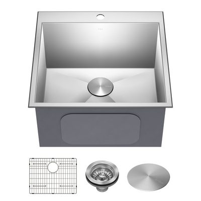 KRAUS Standart Pro Drop-In 16 Gauge Stainless Steel Bar Sink