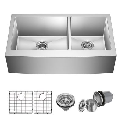 KRAUS Standart Pro Apron-Front Farmhouse 16 Gauge Stainless Steel Sink