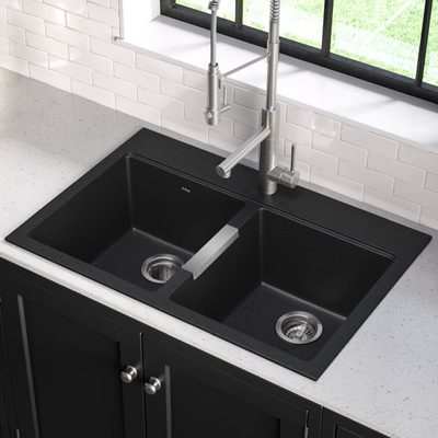 KRAUS Dual Mount Granite Kitchen Sink