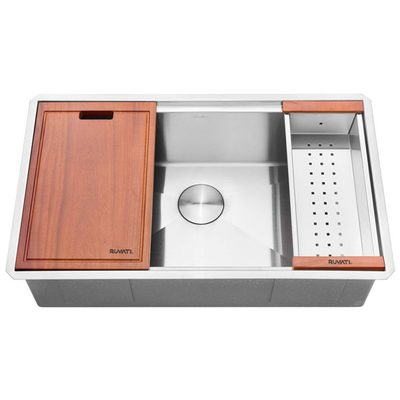 Ruvati Rounded-Corner Undermount Workstation Ledge Sink