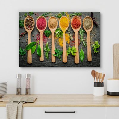 Kitchen Food Herbs and Spice in Spoons Kitchen Cooking Food