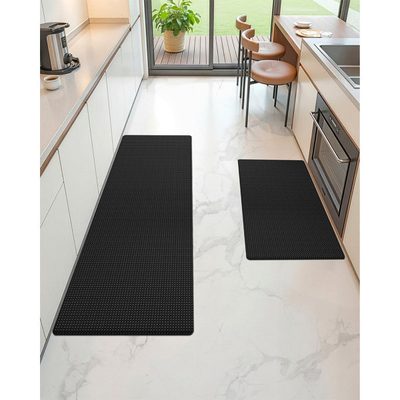Castelford Plaid Memory Foam Anti-Fatigue Mats, Set of 2