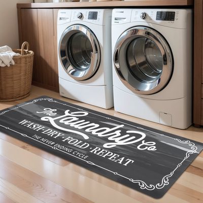2'x5' Farmhouse Washable Non-Slip Laundry Room Runner Rug