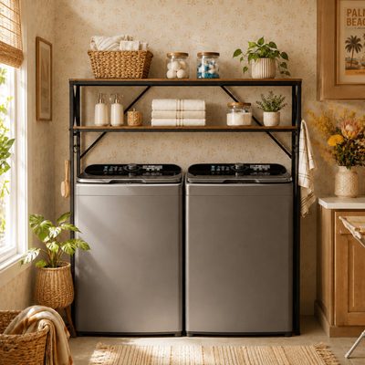 2-Tier Over Washer and Dryer Storage Shelves