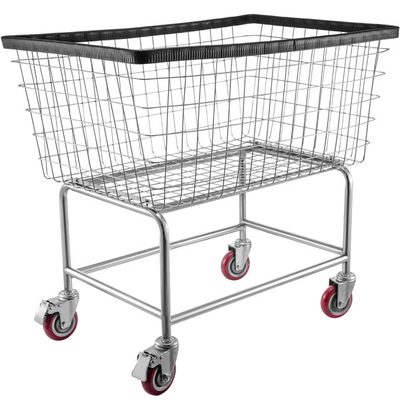 Galvanized Steel Laundry Cart with Wheels