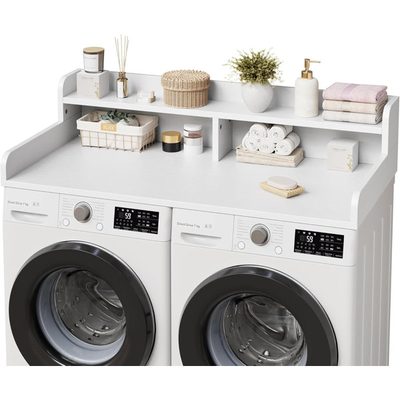 2-Tier Washer Dryer Countertop with Shelf and Drawer