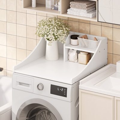 2-Layer Single Washer Dryer Countertop with Storage