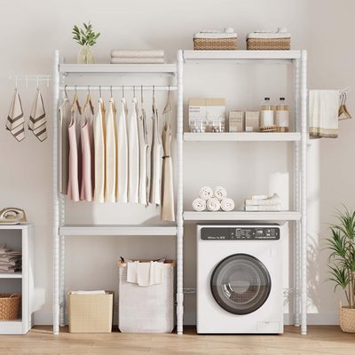 5-Tier Wood Over the Washer and Dryer Storage Shelf
