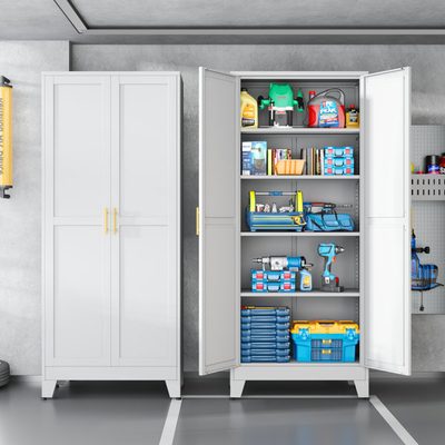 Metal Tall Storage Cabinet with 5 Adjustable Shelves