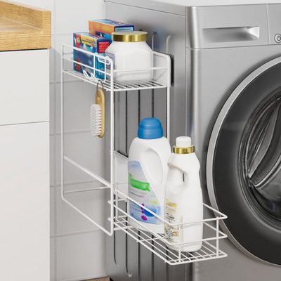 Double-Layer Pull-Out Laundry Room Organizer