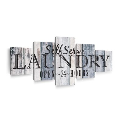 24 Hours Laundry, Multi-Piece Canvas Print