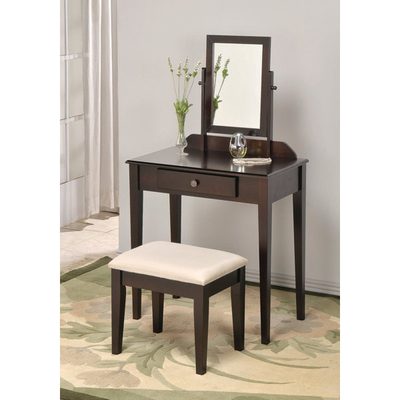 Aoosaf Vanity Set with Stool and Mirror