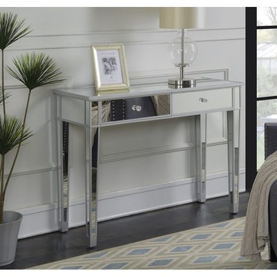 Wiscasset Mirrored 2-Drawer Vanity Desk