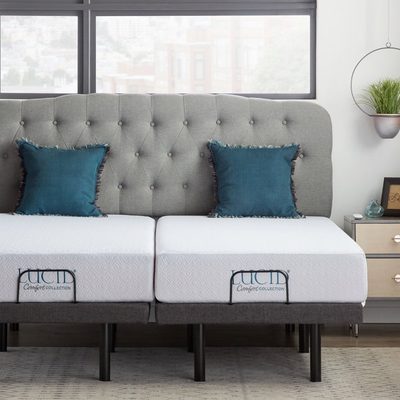 Lucid Comfort Adjustable Bed with 10" Memory Foam Mattress