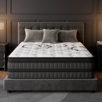 14" Medium Firm Euro Top Hybrid Mattress with Gel Memory Foam
