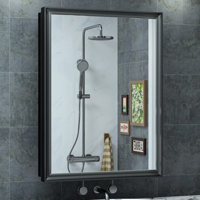 Cyrille Recessed & Surface Framed Medicine Cabinet with Mirror