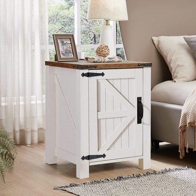 Clairese 24" Farmhouse Nightstand with Charging Station