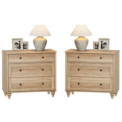 Scarlett Mid-Century Modern 3-Drawer Nightstand
