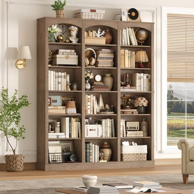 Huckins 71" x 63" Standard Bookcase with Adjustable Shelves