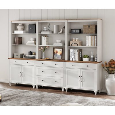 Scarlett 72" x 101.6" Bookcase with 5 Drawers and 2 Cabinets