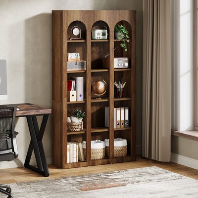 5-Tier Modern Farmhouse Tall Bookshelf