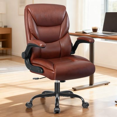 Loreene Ergonomic Executive Chair with Headrest and Flip-Up Armrests