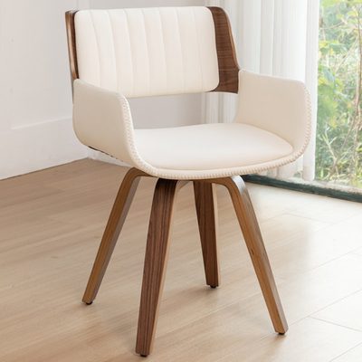 Upholstered Faux Leather Swivel Office Chair