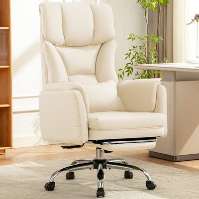 Big and Tall Cross-Legged Executive Chair with Footrest