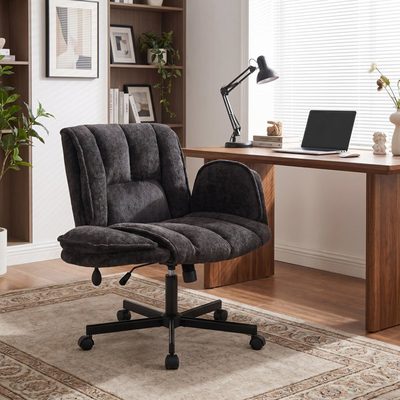 Criss Cross Office Chair with Adjustable Armrests and Wide Seat