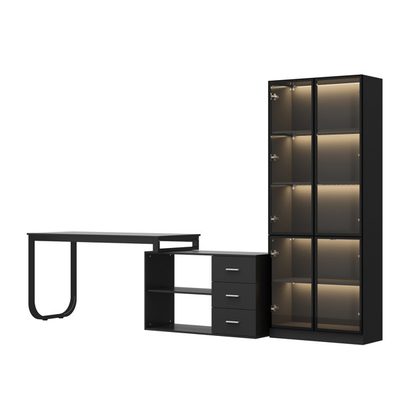 Nykira 2-Piece L-Shaped Computer Desk Set