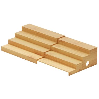 Bamboo 4-Tier Spice Rack Organizer