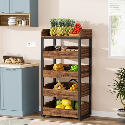 5-Tier Vegetable and Fruit Rack Storage Basket Stand