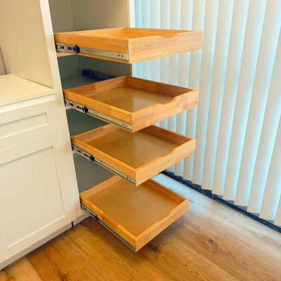 Prestridge Pre-Assembled Solid Wood Pull Out Cabinet Drawer