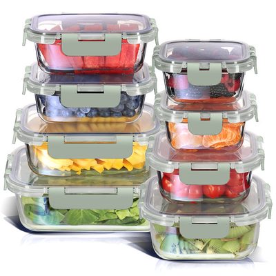 16-Piece Glass Storage Containers with Airtight Lids
