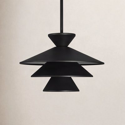Vinnie 1-Light Pendant in Matte Black