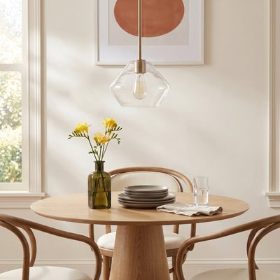 Rooks 10" Geometric Single Pendant with Adjustable Length
