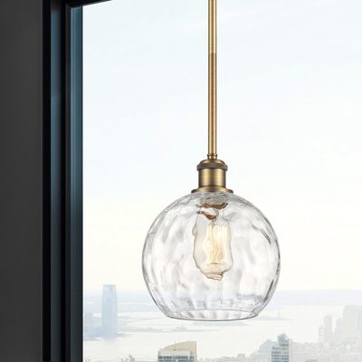 Cindi 1-Light Steel and Glass Single Pendant