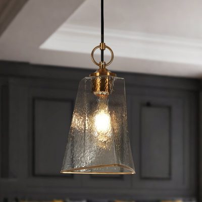 Coleridge 1-Light Dimmable Steel and Glass Pendant