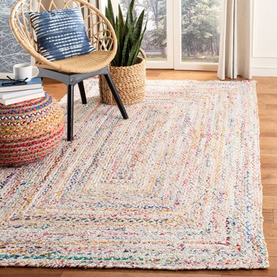 Hurst Hand Woven Abstract Cotton Area Rug