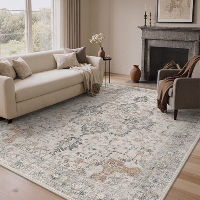 Roehit Oriental Machine Washable Area Rug