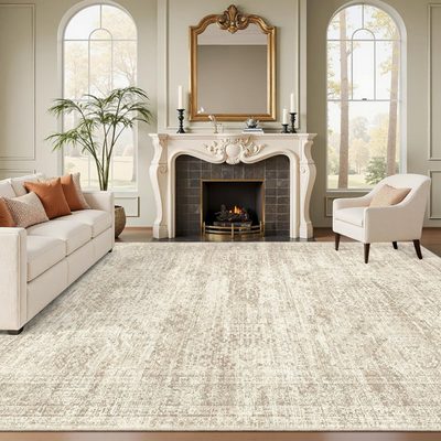 Washable Distressed Persian Rug