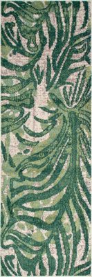 Abstract Floral Rug – Green