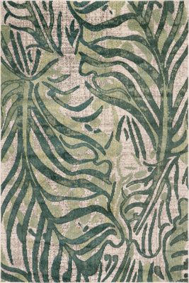 Abstract Floral Rug – Green