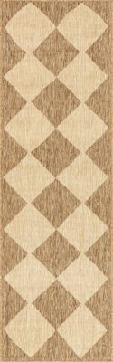 Adelaide Harlequin Indoor/Outdoor Rug – Brown