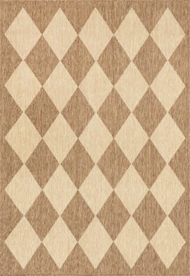 Adelaide Harlequin Indoor/Outdoor Rug – Brown