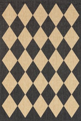 Adelaide Harlequin Indoor/Outdoor Rug – Dark Grey