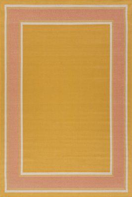Aeli Modern Bordered Indoor/Outdoor Rug – Yellow